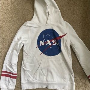 Girls white hoodie. Says NASA on the front.